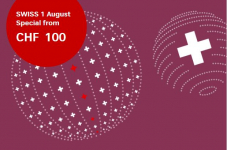 Swiss - 1. August Special Flüge von Zürich ZRH ab 99.- (Europa)