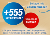 +555 Superpunkte auf Supercard Prämienshop Bestellungen
