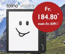 Tolino Vision 5 zum Nationalfeiertagspreis.
