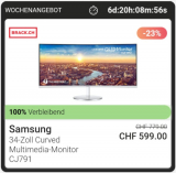 34-Zoll Curved Multimedia-Monitor Samsung LC34J791WTRXEN