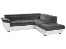 Ecksofa SPEEDWAY Stoff / Synthetisches Leder grau bei Conforama