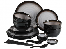 Nur heute: Geschirrset FUGI 24-teilig 4 Personen Keramik bei Confo