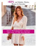 Jelmoli Versand: 40% Rabatt auf Kleider, Röcke, Blusen & Hemden mit gratis Lieferung (nur bis Mitternacht)