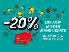Bis zu 20% Zusatzrabatt viele Artikel bei Manor - nur bis 07.05., z.B. GISADA Eau de Parfum, WMF Topfset oder Lego Sets