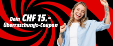 MediaMarkt Gutschein - 15 Franken Rabatt ab 150 Franken Bestellwert für myMediaMarkt Club-Mitglieder (lokal)