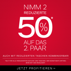 2 Sale Artikel kaufen - zusätzlich 50% auf den 2. Artikel erhalten bei Dosenbach