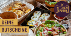 Kitchen Republic CHF 50.- Delivery und CHF 20.- Take-Away Gutscheine