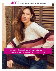 Jelmoli Versand: 40% Rabatt auf Pullover und Jeans - nur bis Mitternacht! Z.B. nachhaltige Strickpullover für CHF 14.34, Jeans für CHF 11.94