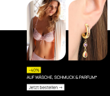 Nur bis morgen: 40% Rabatt auf Wäsche, Schmuck & Parfüm bei Jelmoli Shop, z.B. Versace Eros 100ml EdT