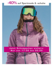 Nur bis heute Mitternacht - 40% Rabatt auf Sportmode & -schuhe bei Jelmoli Shop