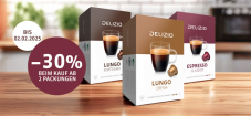 Nur bis morgen - Alle Delizio 48er Packungen Kaffeekapseln mit 30% Rabatt ab 2 Packungen