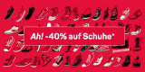 Nur bis Mitternacht - Ackermann Gutschein für 40% Rabatt auf Schuhe, z.B. Adiletten, Sneakers etc.