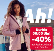 Ackermann: 40% Rabatt auf Jacken, Mäntel & Schuhe, nur bis heute Mitternacht!