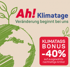 Ackermann: 40% Rabatt auf ausgewählte nachhaltige Artikel, z.B. Pullover für CHF 7.74, 6 St. Handtücher für CHF 11.94 etc.