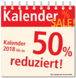 50% auf alle Kalender 2018 bei Weltbild