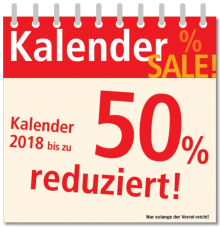 50% auf alle Kalender 2018 bei Weltbild