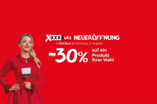XXXLutz: Neueröffnung in Dietikon - 30% Rabatt auf Produkte freier Wahl, z.B. elektrischer Schreibtisch oder Büro-Drehstuhl