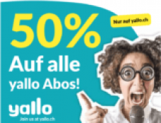 yallo Mobile – 50% auf alle Abos (ausser slim, fat XL und super fat XL) das ganze Leben lang!
