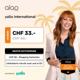 alao: 51% Rabatt auf das yallo International für CHF 33.- statt CHF 68.- + CHF 50.- Shopping Gutschein