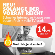 Yallo Home Max Cable inkl. Yallo TV für CHF 14.95